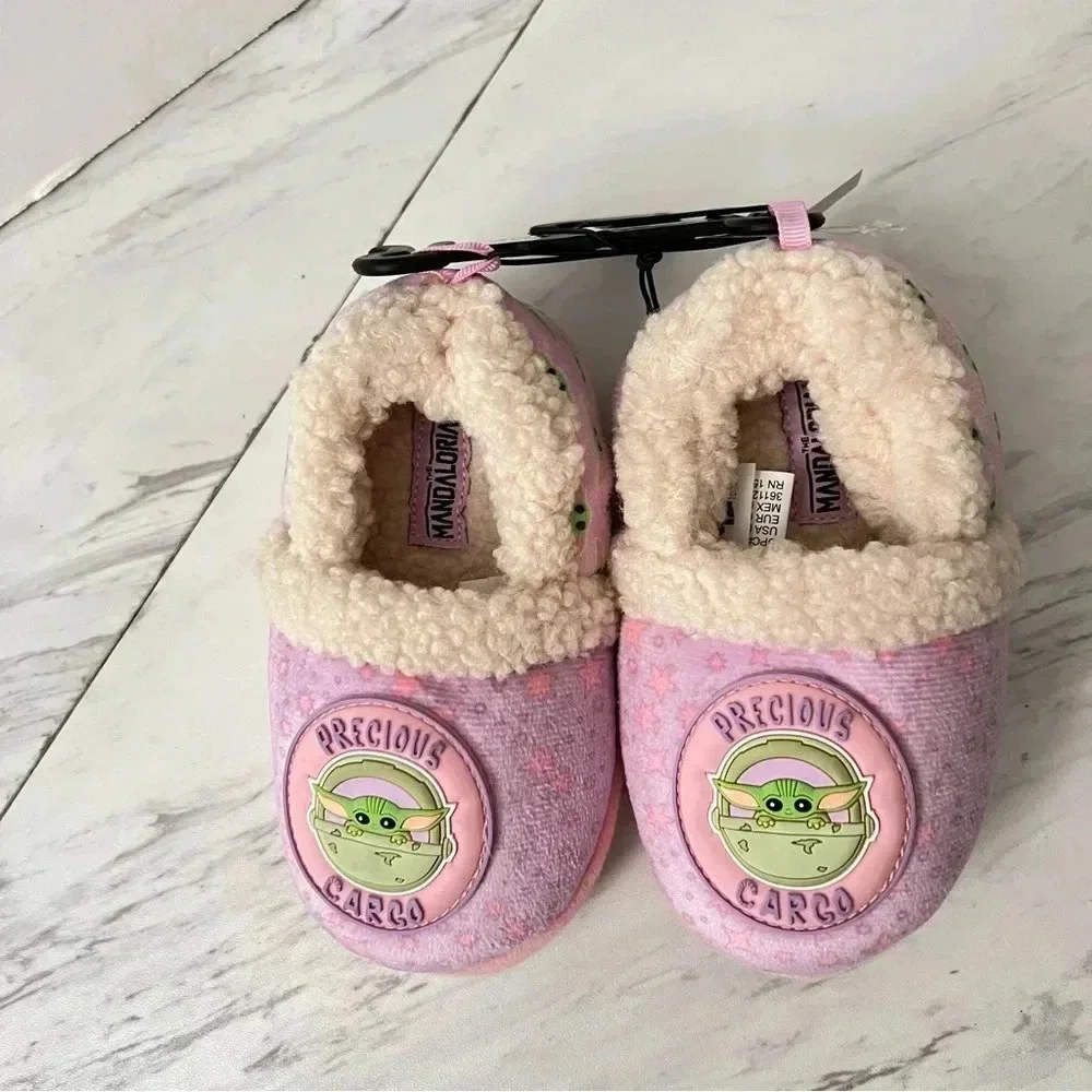 Star Wars Grogu Toddler Girls Slipper Size 7/8 Precious Cargo Sherpa Plush Soft